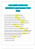 cope health scholars test 2024&sol;2025 &vert; Latest Update &vert; 100&percnt; PASS