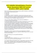 NYS Wildlife Rehabilitation Practice Exam Questions With All Correct Answers 2025 Latest Update