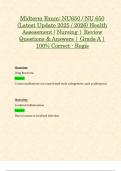 Midterm Exam&colon; NU650 &sol; NU 650 &lpar;Latest Update 2025 &sol; 2026&rpar; Health Assessment &sol; Nursing &vert; Review Questions & Answers &vert; Grade A &vert; 100&percnt; Correct - Regis