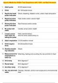 Sports Medicine HOSA Test Questions with 100&percnt; verified Answers