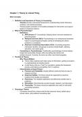 Class notes CNL 500&colon; Theories And Models Of Counseling  Theories of Counseling and Psychotherapy