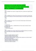 GOOGLE CLOUD DATA ENGINEER CERTIFICATION STUDY FACTS EXAM QUESTIONS WITH CORRECT ANSWERS