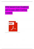 CPSI Sample Exam Questions and Answers 2025 &lpar;Verified Answers