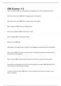 OB Exams 1-3 Questions And Answers 