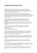 Colibri Real Estate Exam with 100&percnt; correct answers 2025