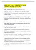 EMS 101 exam 1 QUESTIONS & ANSWERS&lpar;GRADED A&plus;&rpar;