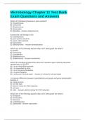 Microbiology Chapter 11 Test Bank Exam Questions and Answers