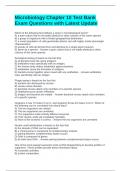 Microbiology Chapter 10 Test Bank Exam Questions with Latest Update