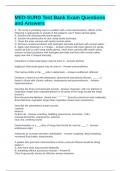 MED-SURG Test Bank Exam Questions and Answers