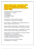 NSG533 &sol; NSG 533 Exam 1 &lpar;Latest 2024 &sol; 2025&rpar;&colon;  Advanced Pharmacology &vert; Complete Review  Questions and Verified Answers &vert; 100&percnt; Correct &vert;  Grade A - Wilkes 5 essential components of pathophysiology - ANSWER>>1&period; Etiology 2&period; Epidemiology 3&period; Pathogenesis