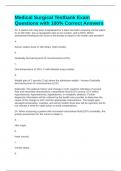 Medical Surgical Testbank Exam Questions with 100&percnt; Correct Answers