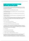health assessment test bank 1 exam questions with latest update