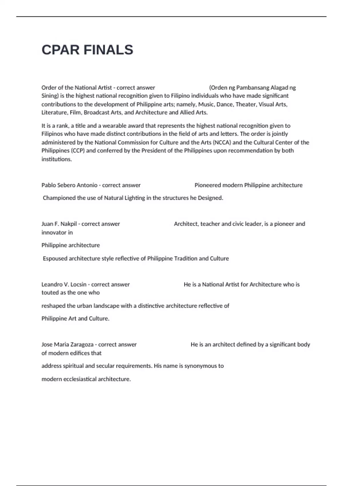 Cpar CPAR FINALS Practice Exam Questions With Correct Detailed Answers ...