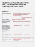 WGU D307 FINAL &sol; REAL ACTUAL EXAM STUDY GUIDE &vert; ACCURATE EXPERT VERIFIED FOR GUARANTEED PASS &vert; LATEST UPDATE 