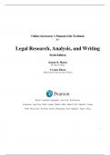 Online Instructor&rsquo;s Manual with Testbank for Legal Research&comma; Analysis&comma; and Writing Sixth Edition Joanne B&period; Hames