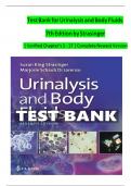 Test Bank for Urinalysis and Body Fluids 7th Edition by Strasinger &vert; Verified Chapter's 1 - 17 &vert; Complete Newest Version