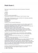 Peds Exam  WITH 100&percnt; CORRECT ANSWERS 2025