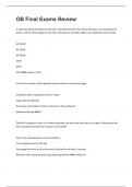 OB Final Exam Review Questions And Answers 