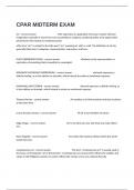  CPAR MIDTERM EXAM Questions And Correct Verified Answers Guaranteed Success&period;