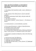 NRSG 2401 HEALTH PROM&period; & ASSESSMENT MIDTERM 1 QUESTIONS WITH COMPLETE SOLUTIONS