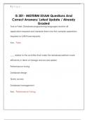 IS 301 Final Exam Questions And Correct  Answers&sol; Latest Update &sol; Already Graded