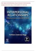 Test Bank For Interpersonal Relationships 9th Edition by Kathleen Underman Boggs&comma; All 26 Chapters Covered&comma; Verified Latest Edition