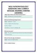 WGU Pathophysiology Questions and Correct Detailed Answers