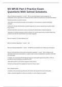 NV MPJE Part 2 Practice Exam Questions With Solved Solutions&period;