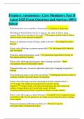 Prophecy Assessments - Core Mandatory Part II Latest 2025 Exam-Questions and Answers 100&percnt; Solved