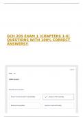 GCH 205 EXAM 1 &lpar;CHAPTERS 1-6&rpar; QUESTIONS WITH 100&percnt; CORRECT ANSWERS&excl;&excl; 
