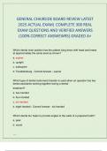 GENERAL CHAIRSIDE BOARD REVIEW LATEST  2025 ACTUAL EXAM&vert; COMPLETE 300 REAL  EXAM QUESTIONS AND VERIFIED ANSWERS  &lpar;100&percnt; CORRECT ANSWEWRS&rpar; GRADED A&plus; 