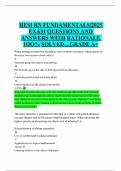 HESI RN FUNDAMENTALS&vert;2025 EXAM QUESTIONS AND ANSWERS WITH RATIONALE  1OO&percnt; SOLVED&hellip;GRADE A&plus;