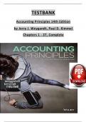 TESTBANK Accounting Principles 14th Edition by Jerry J&period; Weygandt&comma; Paul D&period; Kimmel Chapters 1 - 27&comma; Complete