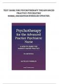 TEST BANK PSYCHOTHERAPY FOR THE ADVANCED PRACTICE PSYCHIATRIC NURSE&colon; A HOW TO GUIDE FOR EVIDENCE -BASED PRACTICE 3RD EDITION KATHLEEN WHEELER