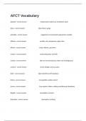  AFCT Vocabulary Exam1 Multiple Choices Questions And Verified Correct Answers&period;