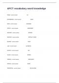 AFCT vocabulary word knowledge Exam Written With Accurate Answers 100&percnt; Passed&period;