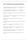 AFCT Arithmetic Reasoning Questions With Correct Detailed Answers Guaranteed Pass&period;