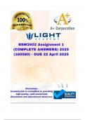 BSW2602 Assignment 1 &lpar;COMPLETE ANSWERS&rpar; 2025 &lpar;160580&rpar; - DUE 22 April 2025&semi; 100&percnt; TRUSTED Complete&comma; trusted solutions and explanations&period;