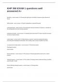 KHP 350 EXAM 1 questions well answered A&plus;