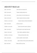  2024 AFCT Word List Real Exam Questions And  Correct Detailed Answers&period;