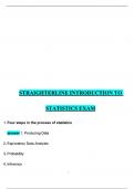Straighterline Introduction to Statistics Exam Questions and Answers