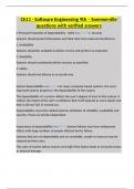 Ch11 - Software Engineering 9th &ndash; Sommerville questions with verified answers