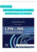 TEST BANK For LPN to RN Transitions 5th Edition by Lora Claywell&comma; Verified Chapters 1 - 18 Complete&comma; Newest Version