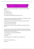 CNA Practice FINAL &lpar;Basic Nursing Skills&rpar; Questions with 100&percnt; Correct Answers