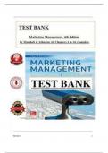 TEST BANK Marketing Management &lpar;4th Ed&rpar; By Johnston&semi; Marshall&vert; All 14 Chapters Covered