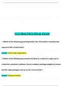 CLT Practice Final Exam Verified 2024