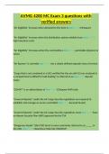 AVMG 4200 MC Exam 3 questions with verified answers