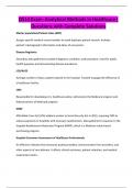 D514 Exam- Analytical Methods in Healthcare&vert; Questions with Complete Solutions