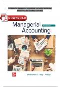 Test Bank - for Managerial Accounting&comma; 5th Edition by Stacey Whitecotton&comma; All Chapters 1-13 &vert;Complete Guide A&plus;