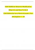Test Bank for Behavior Modification&colon; What It Is and How To Do It &lpar;12th Edition&rpar; &ndash; Garry Martin & Joseph J&period; Pear